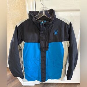 Spyder Kids Blue and Black Puffer Jacket
